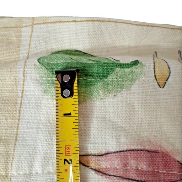 Window Top Treatment Yellow Watercolor Flowers Berries Spring Small Tablecloth - Picture 9 of 10